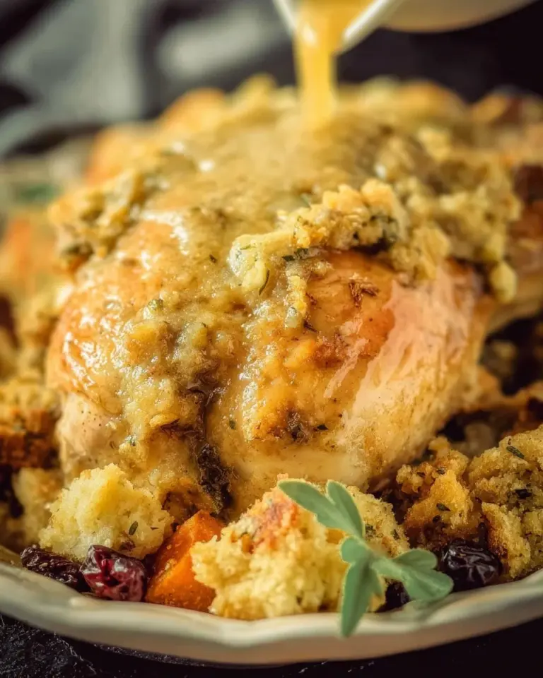Crock Pot Chicken with Stuffing in a slow cooker