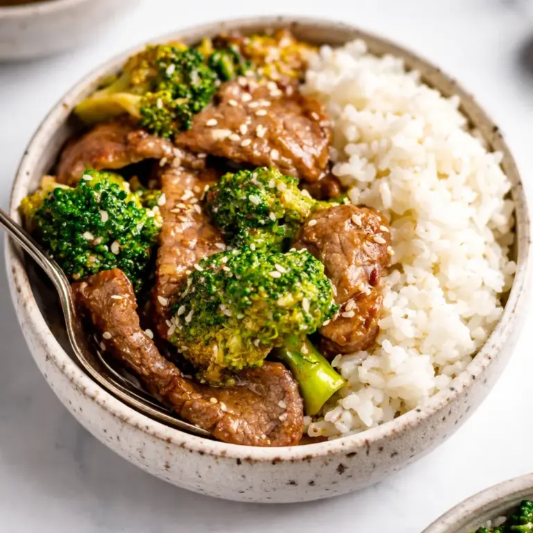 Panda Express Beef and Broccoli with tender beef and steamed broccoli in savory sauce