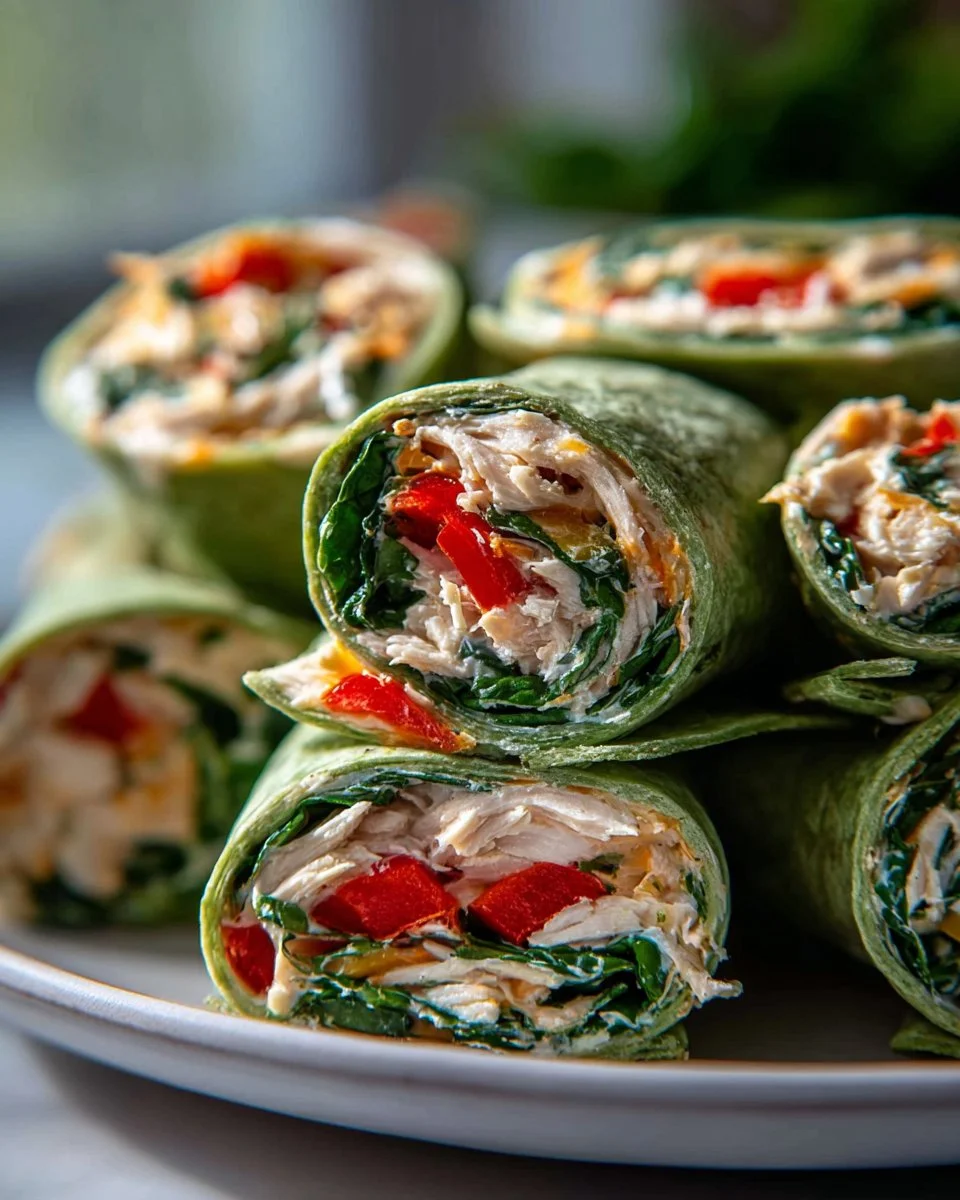 Gluten-free cottage cheese wrap pinwheels filled with fresh ingredients