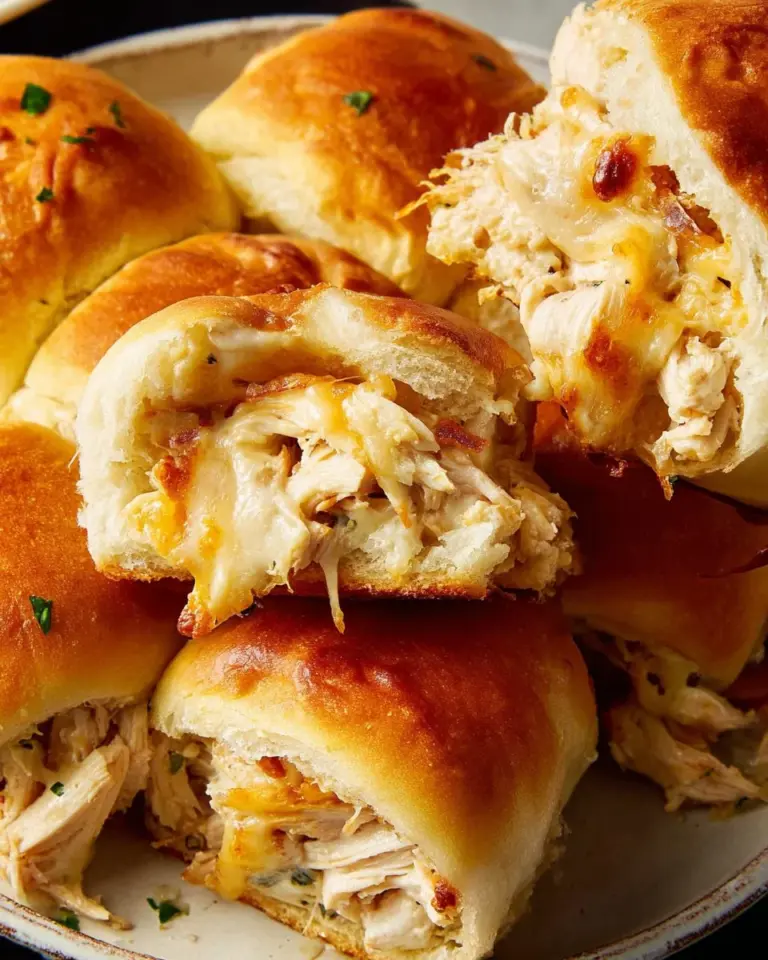 Tasty Chicken Bacon Ranch Sliders on a platter with fresh ingredients