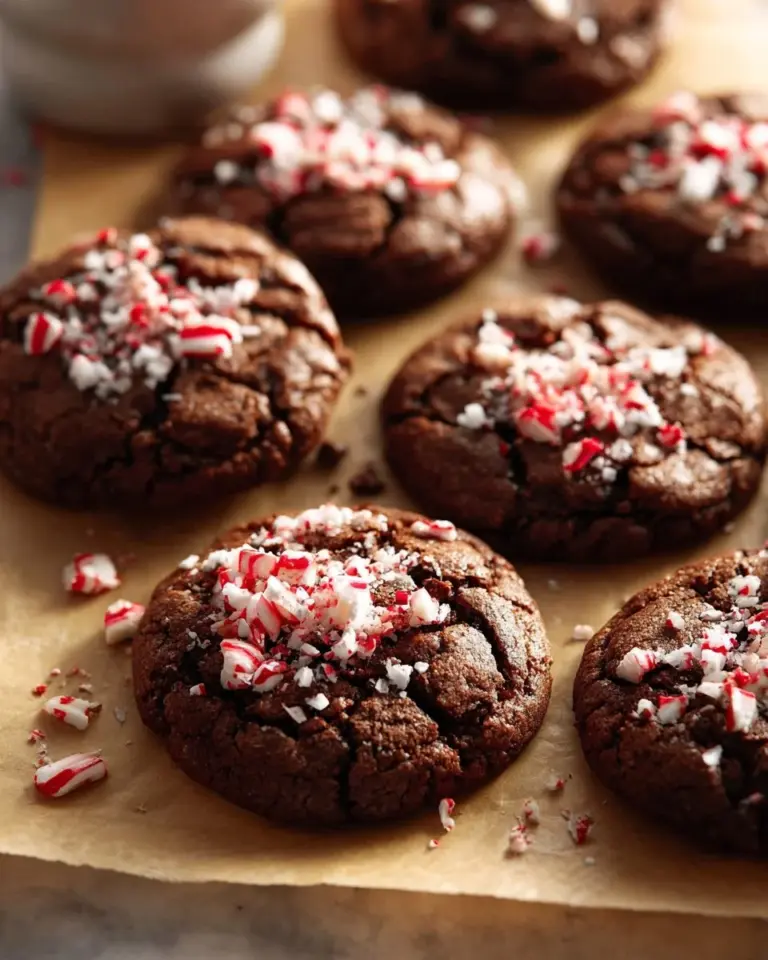 Delicious Chocolate Peppermint Cookies with a festive peppermint twist