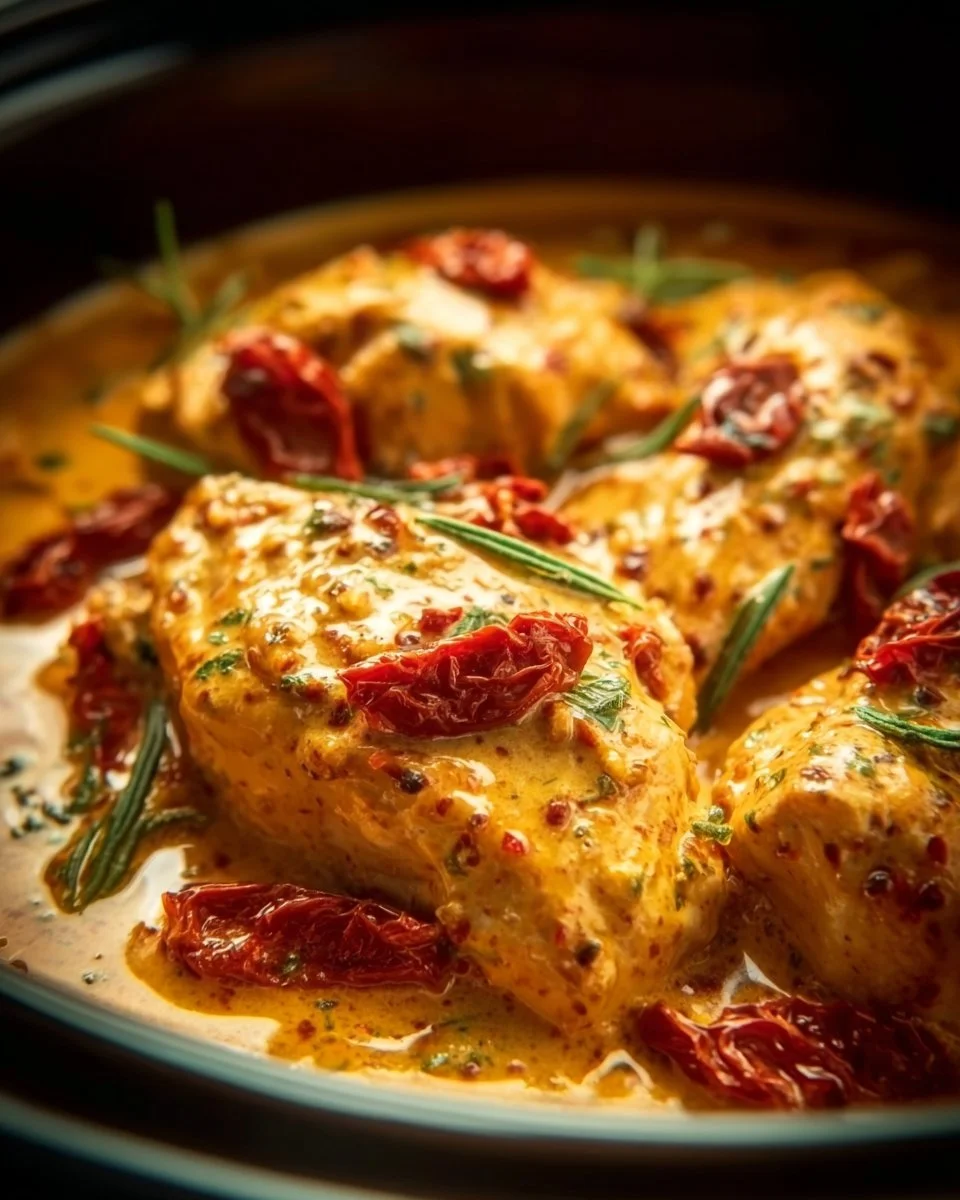 Delicious Dump & Go Crockpot Marry Me Chicken recipe ready to serve.