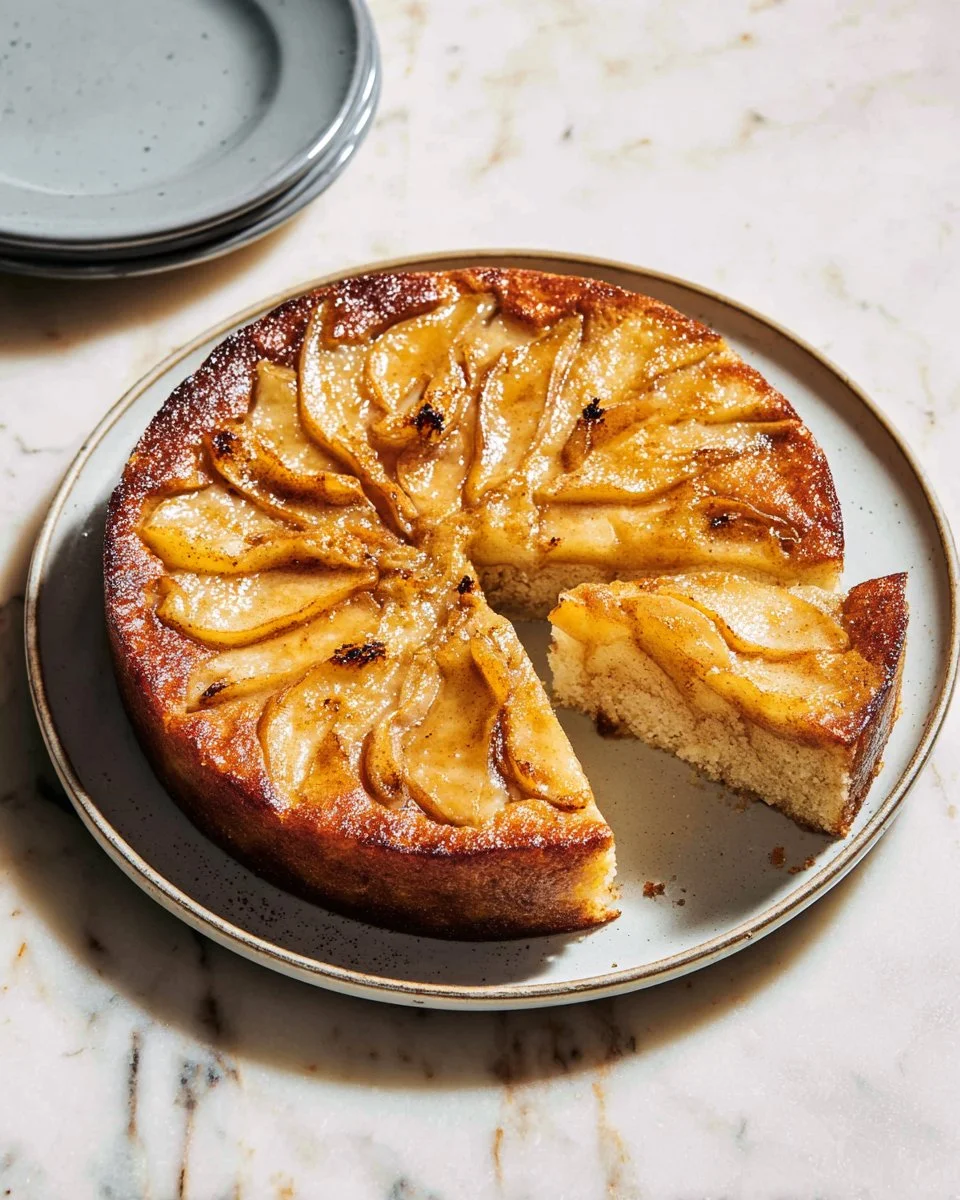 Delicious German Apple Pancake topped with fresh apples and syrup