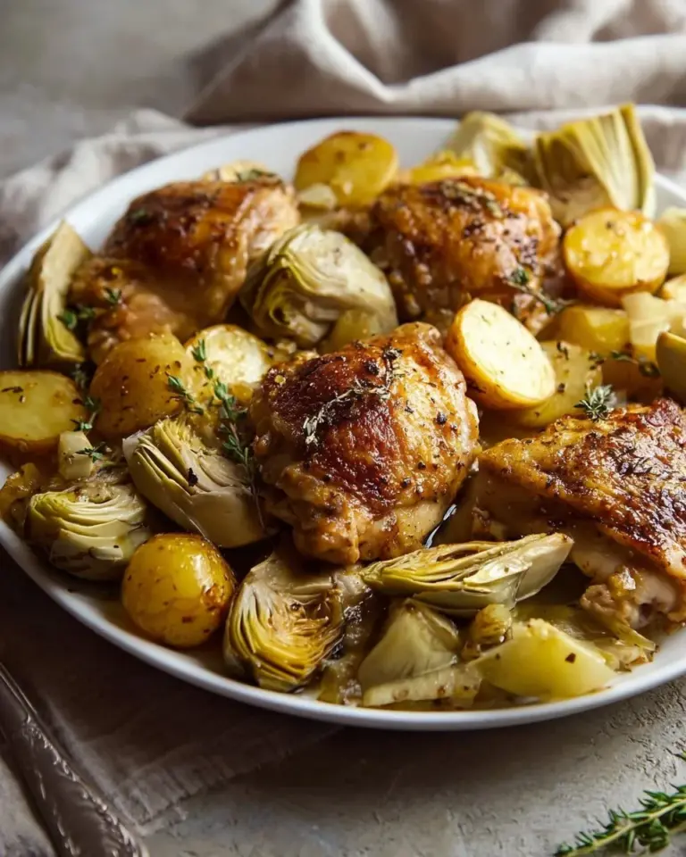 Delicious Chicken Vesuvio by Giada De Laurentiis served on a plate