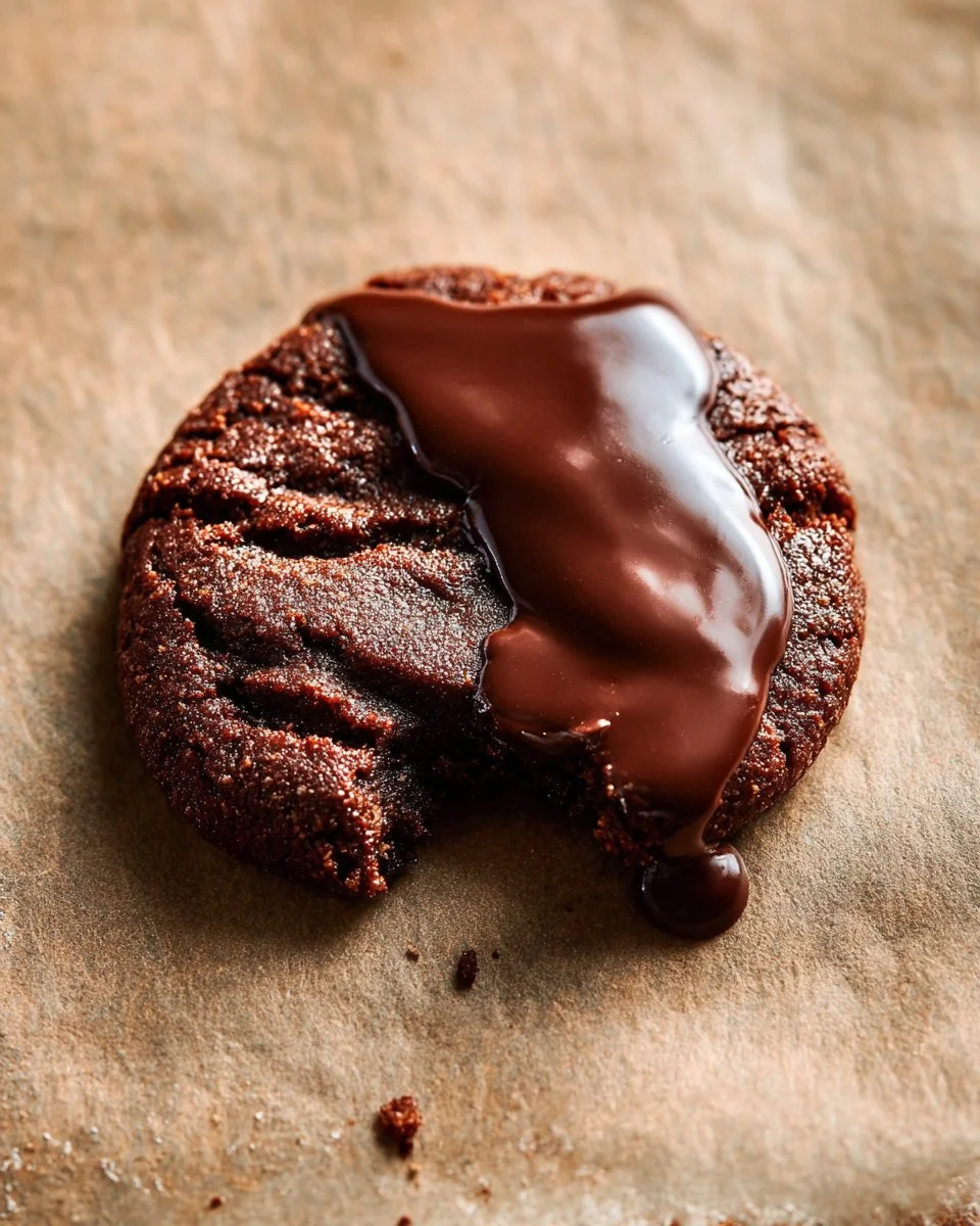 Delicious gluten-free chocolate peanut butter cookies on a white plate
