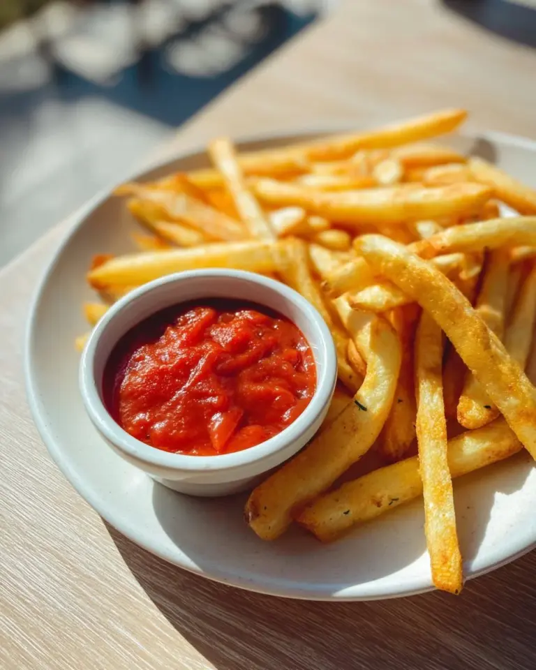 Delicious homemade ketchup in a glass jar, ready to enhance your meals.