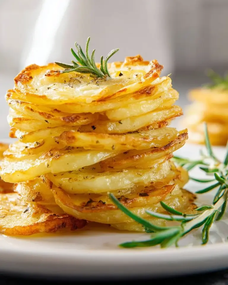 Delicious muffin tin potato stacks baked to perfection in a muffin tin.