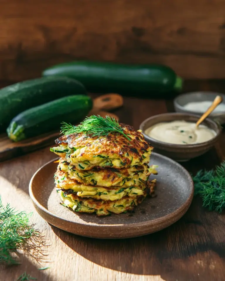 Crispy Potato Zucchini Fritters topped with melted cheese