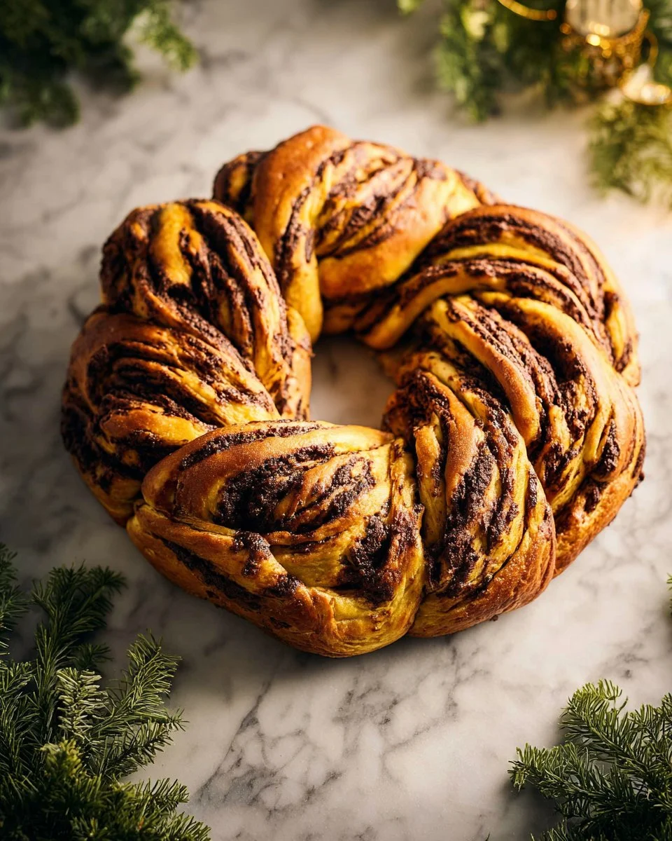 Freshly baked saffron bread with a golden hue and rich aroma