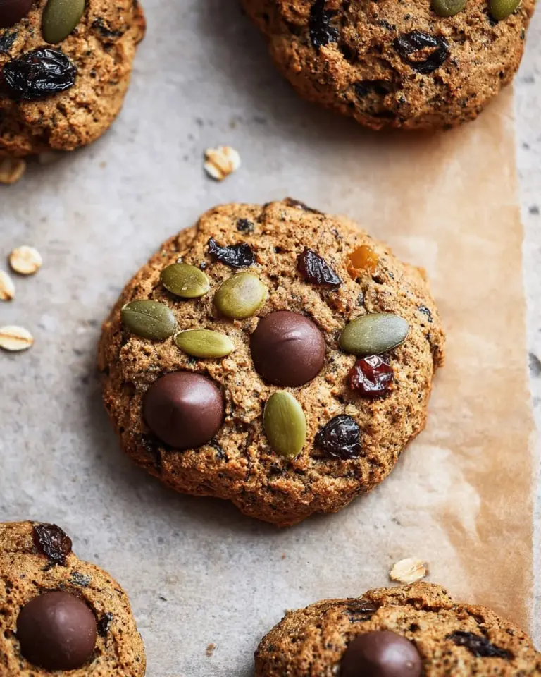 Delicious trail mix cookies filled with nuts and dried fruits