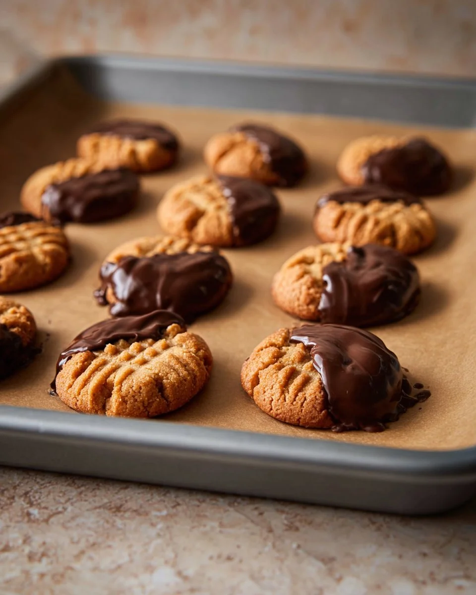 Delicious gluten free peanut butter cookies stacked on a plate