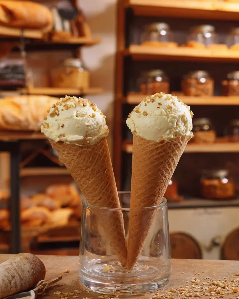 Delicious viral snow ice cream made from fresh snow and colorful toppings