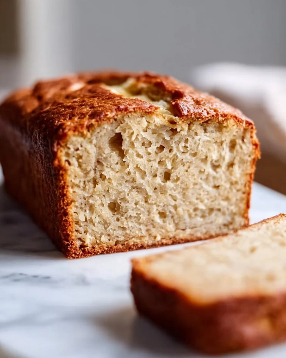 Slice of banana bread made with almond flour, topped with walnuts and banana slices