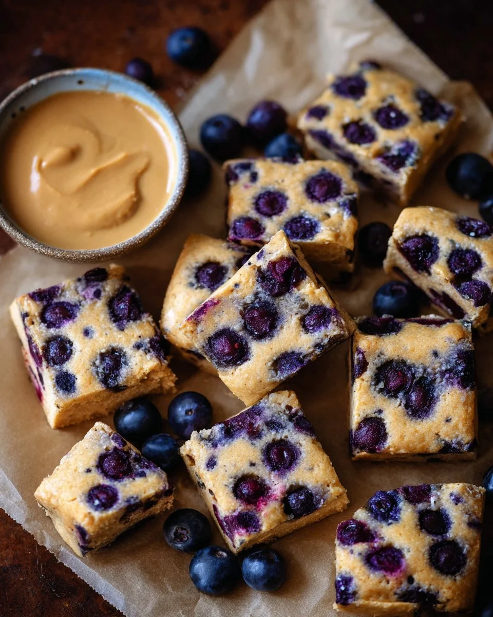 Chickpea Blueberry Fudge - healthy, protein-packed dessert made with chickpeas and blueberries