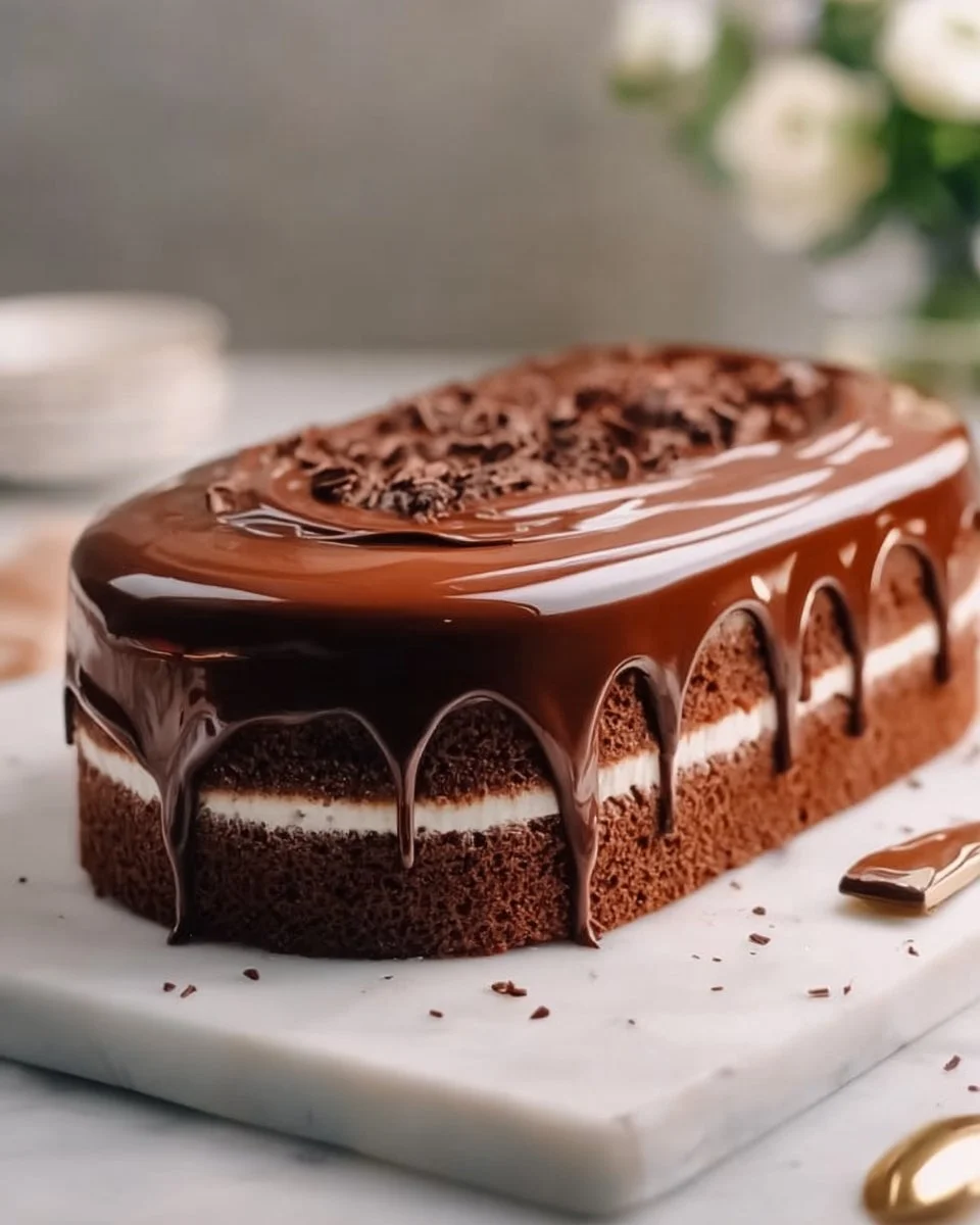 Delicious Chocolate Three Milks Cake with layers soaked in rich cream
