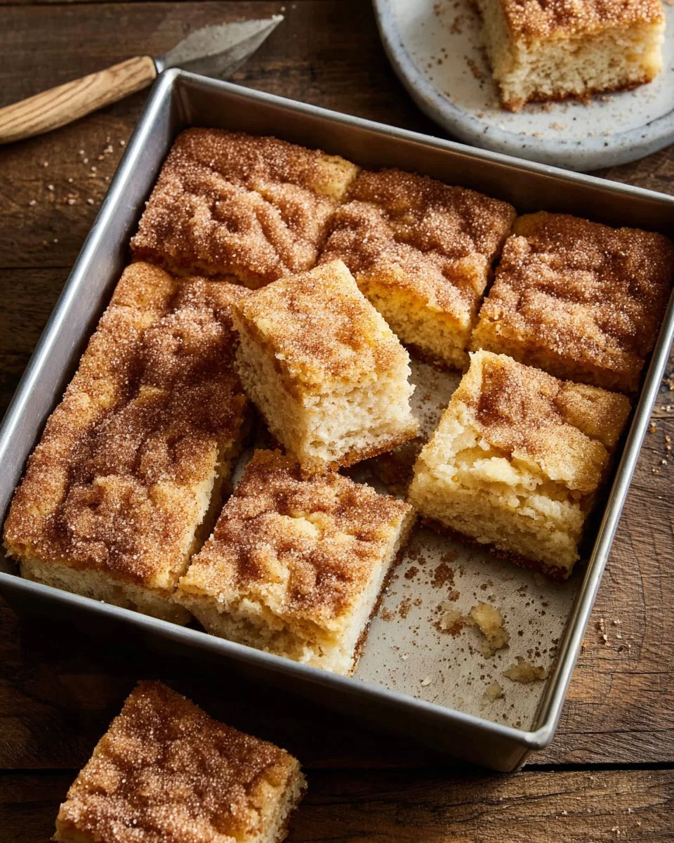 Fluffy cinnamon sugar butter swim biscuits served on a rustic plate