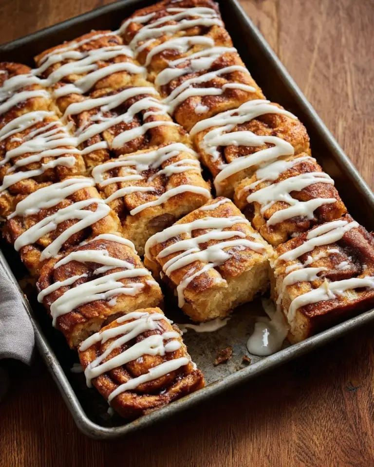 Delicious Cinnamon Sugar Focaccia topped with Cream Cheese Frosting