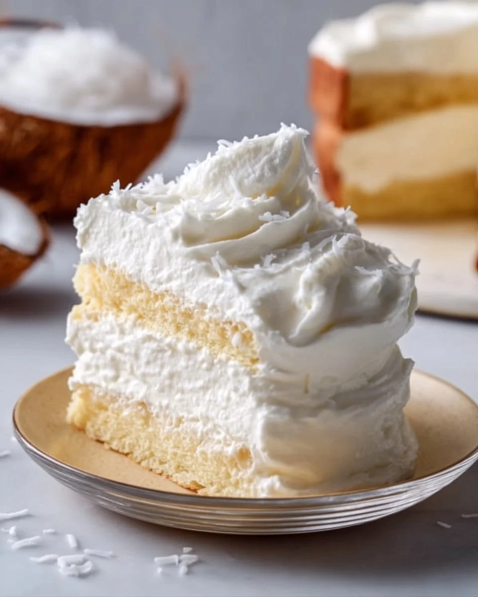 Delicious coconut whipped cream topping on desserts