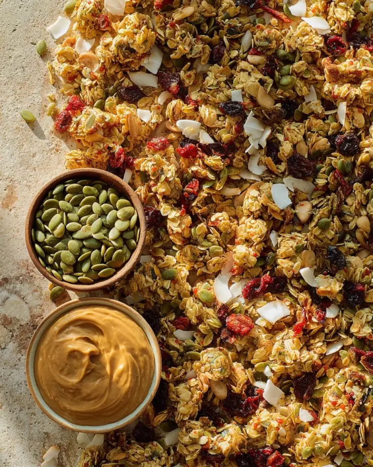 No bake granola clusters made from oats and nuts for a healthy snack.