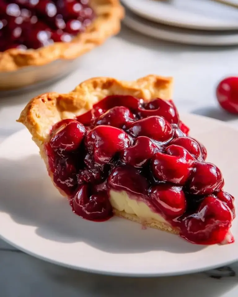 Homemade cherry pie filling made from fresh cherries in a bowl