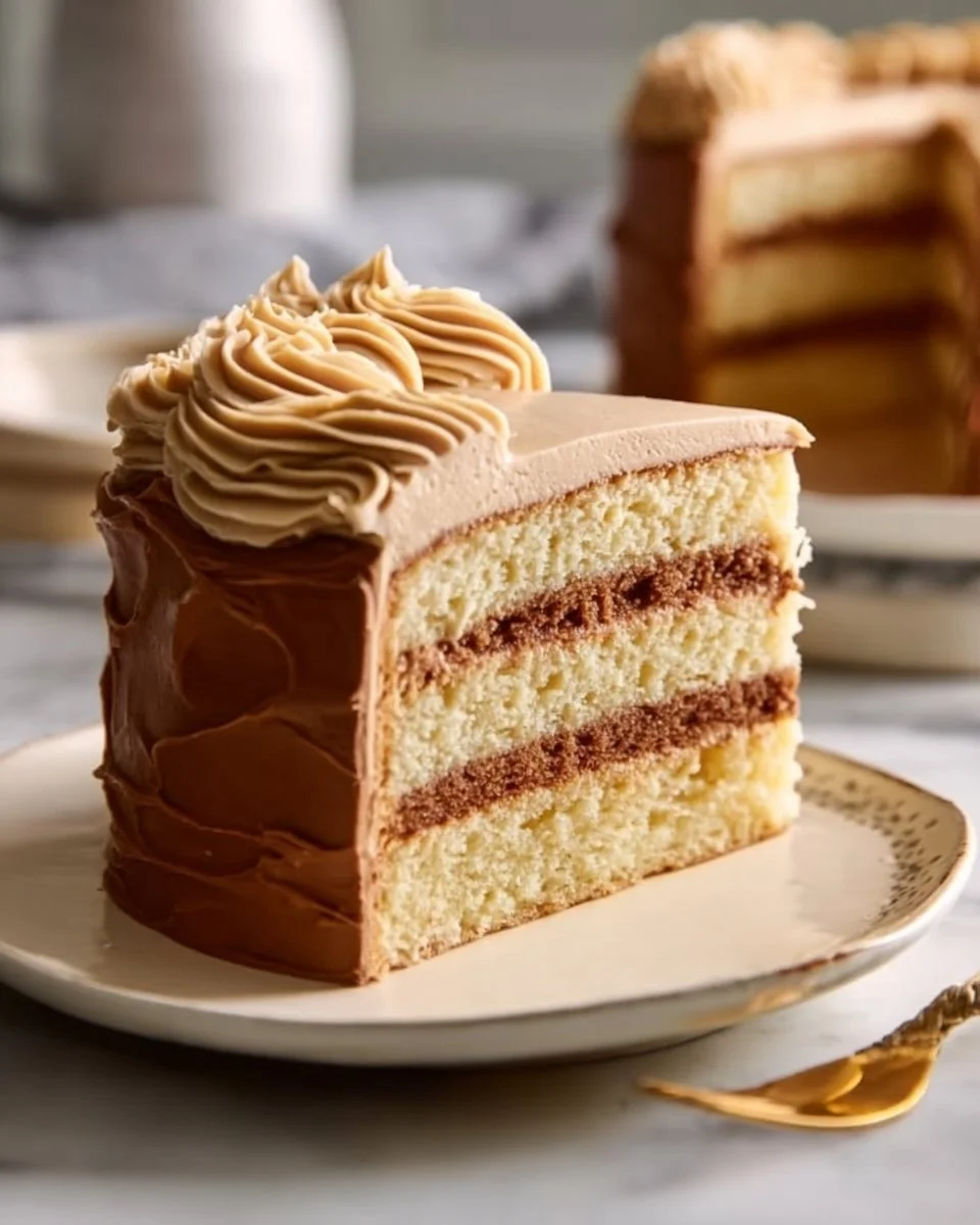 Delicious Kahlua buttercream frosting on a chocolate cupcake.