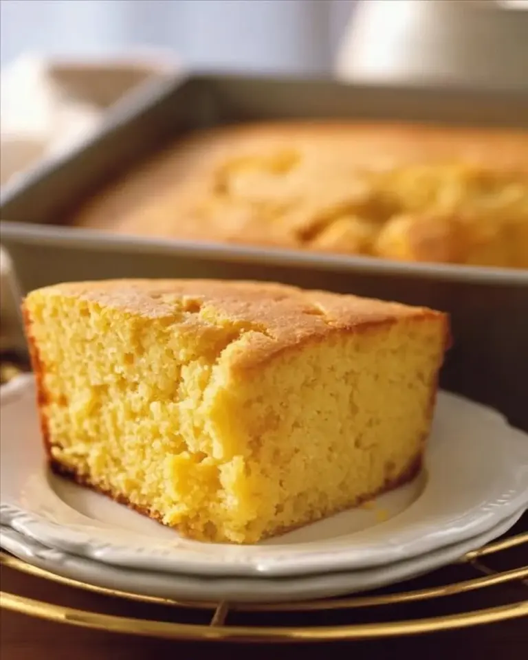 Low Carb Cornbread homemade recipe served in a dish