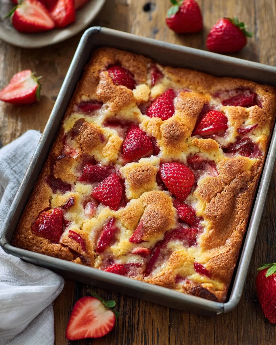 Delicious Strawberry Butter Swim Biscuits deliciously displayed on a plate.