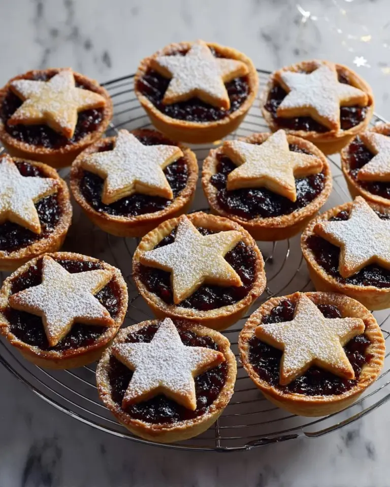 Delicious and healthy fruit mince pies on a rustic wooden table
