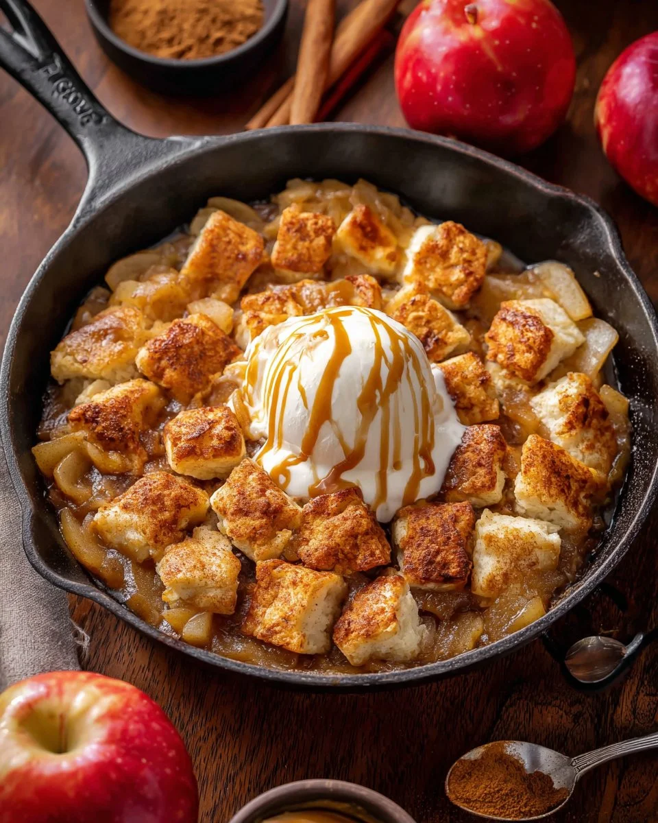 Delicious Apple Cinnamon Roll Bake made with just 2 ingredients