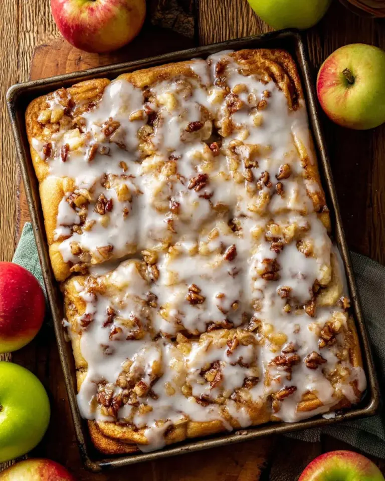 Freshly baked Apple Cinnamon Focaccia with apples and cinnamon topping