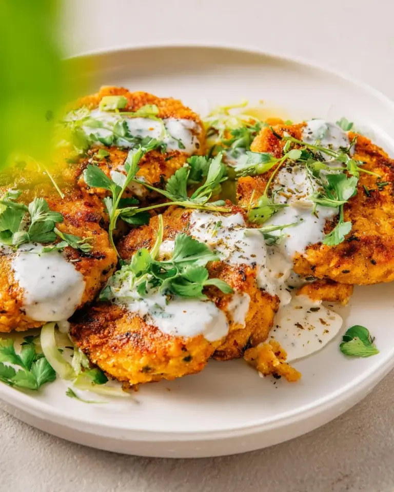 Deliciously crispy salmon patties served on a plate