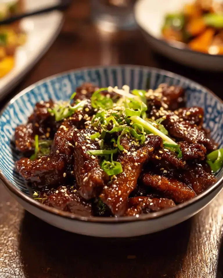 Delicious crispy sticky Mongolian beef served with fragrant rice.