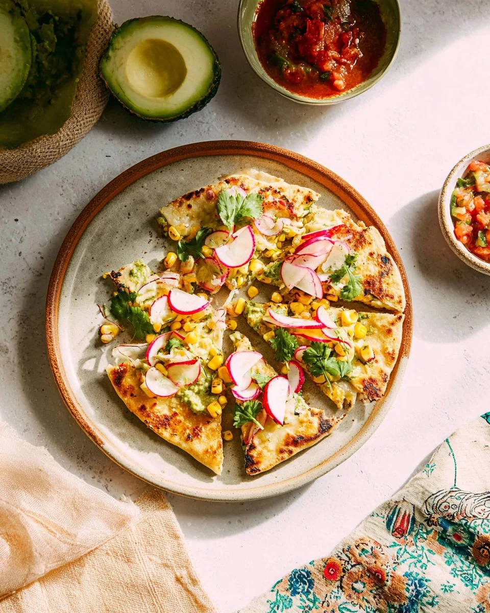 Delicious homemade weeknight quesadillas with melted cheese and fresh toppings