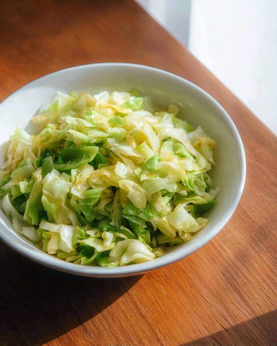 Colorful cabbage stir fry with vegetables in a skillet for a healthy meal.
