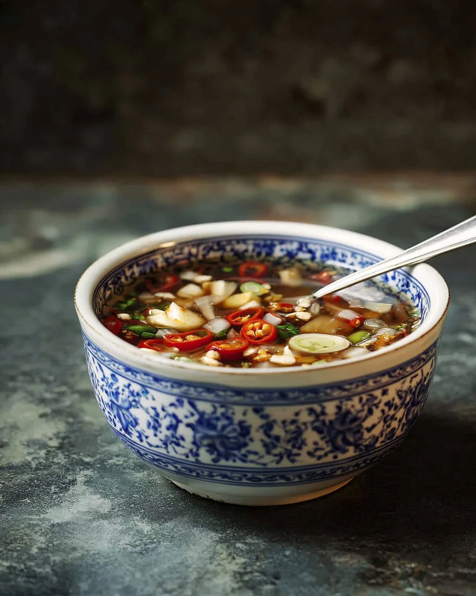 Fish sauce and chilies condiment for enhancing flavors in dishes