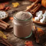Delicious bowl of homemade hot cocoa mix with marshmallows