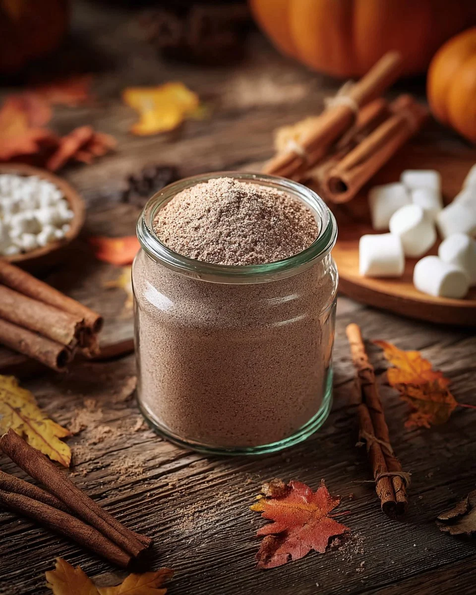 Delicious bowl of homemade hot cocoa mix with marshmallows
