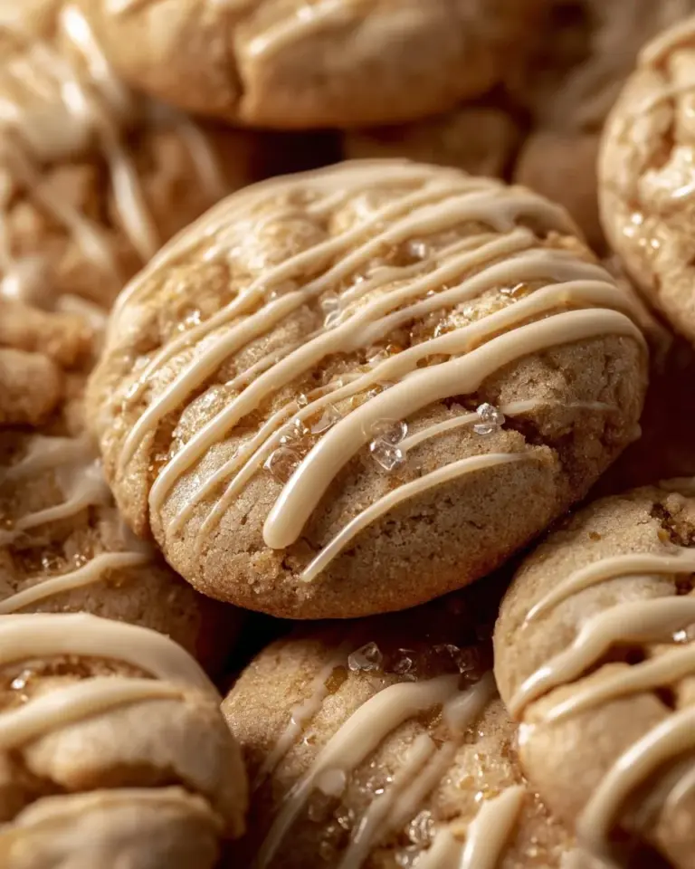 Plate of freshly baked Maple Brown Sugar Cookies with brown sugar scattered