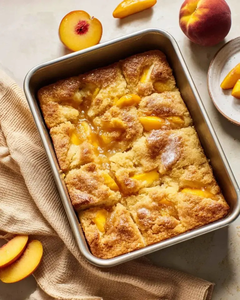 Golden Peach Butter Swim Biscuits fresh out of the oven
