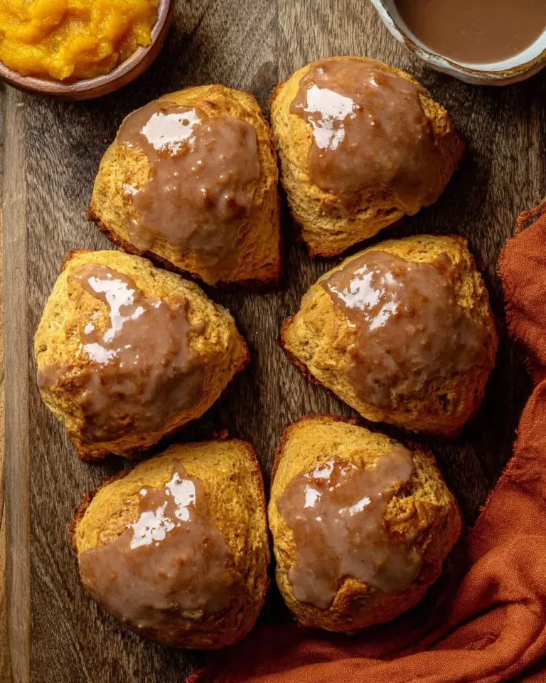 Freshly baked pumpkin scones with warm spices and a soft texture