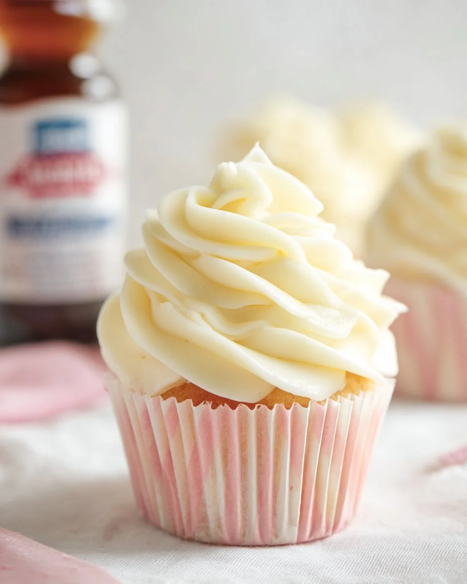 Delicious Raspberry Vanilla Cream Cheese Cupcakes with fresh raspberries on top