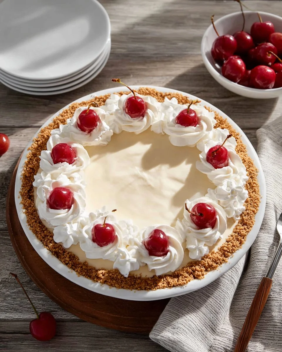Delicious Root Beer Float Pie with whipped cream and root beer flavor
