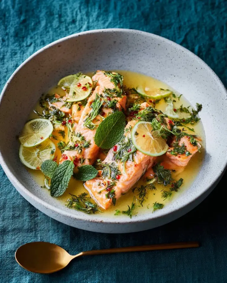 Spicy salmon sashimi salad with fresh vegetables and a zesty dressing