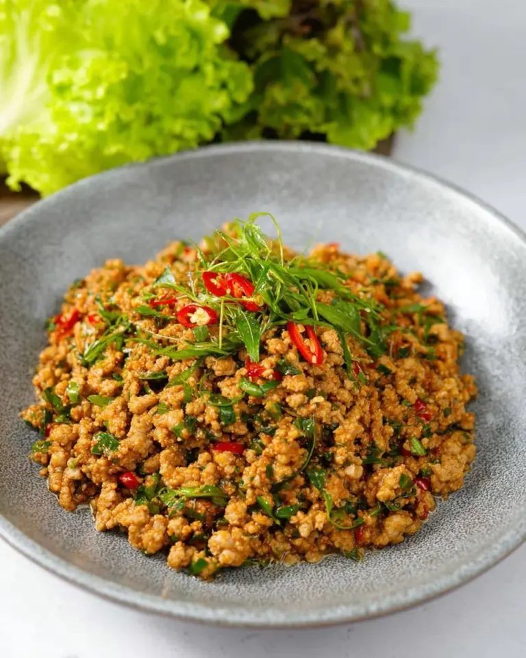 Delicious stir-fried spicy pork served with vegetables in a vibrant dish