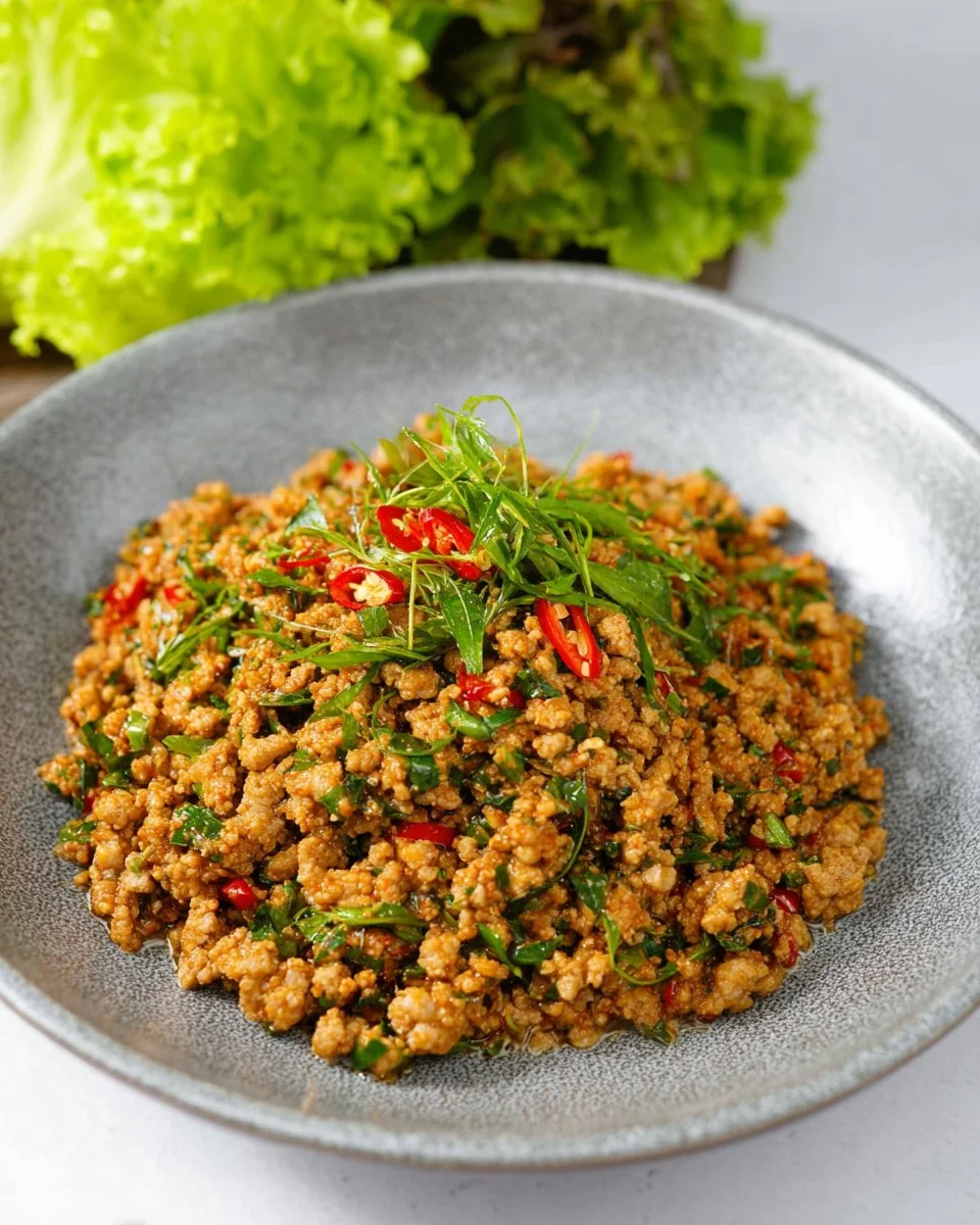Delicious stir-fried spicy pork served with vegetables in a vibrant dish