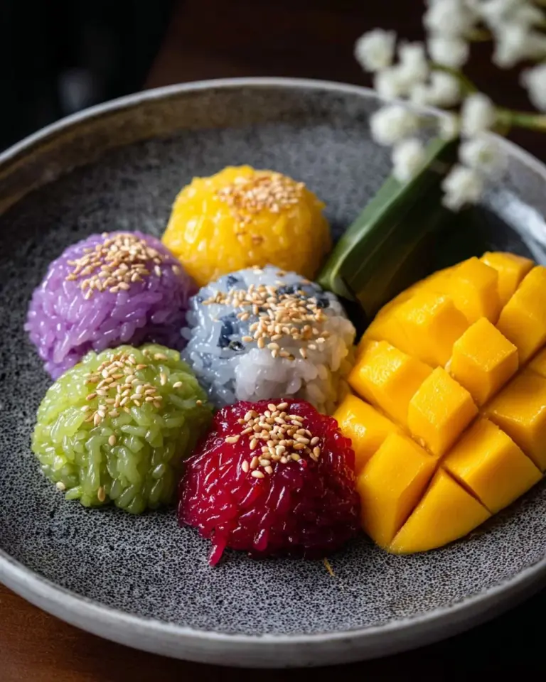 Delicious Thai mango served with sticky rice, a classic dessert recipe