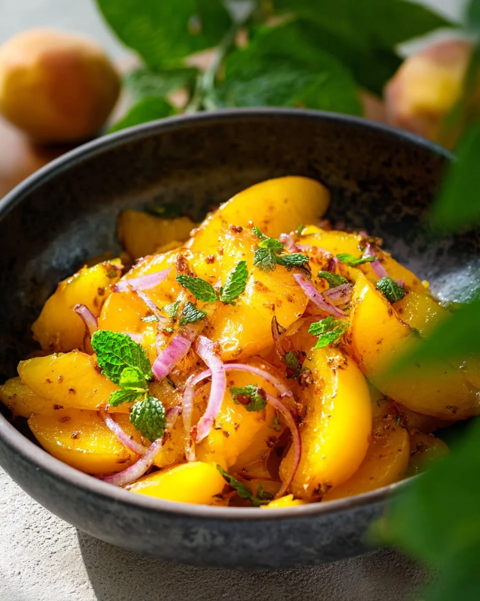 Delicious Thai Marian Plum Salad with fresh ingredients and vibrant colors.