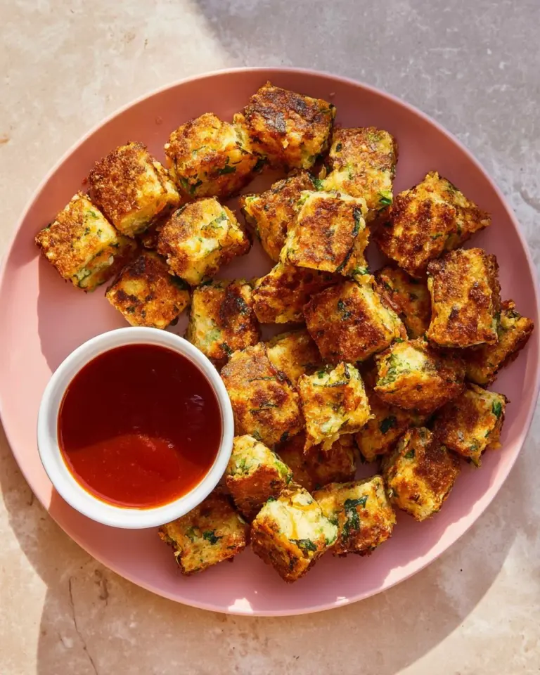 Delicious veggie ricotta fritters topped with fresh herbs on a plate