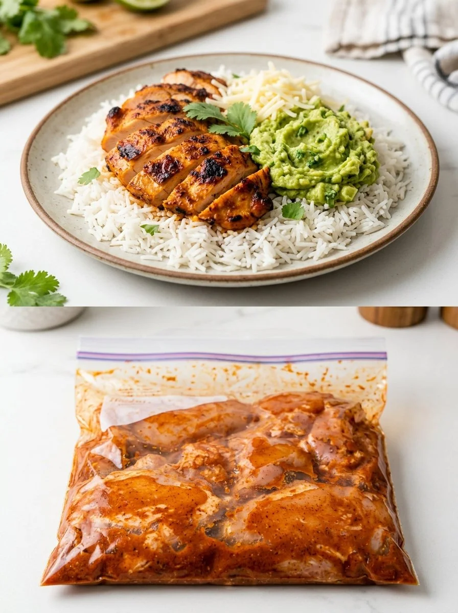 Marinated roasted chicken showcasing a delicious marinade for enhanced flavor.